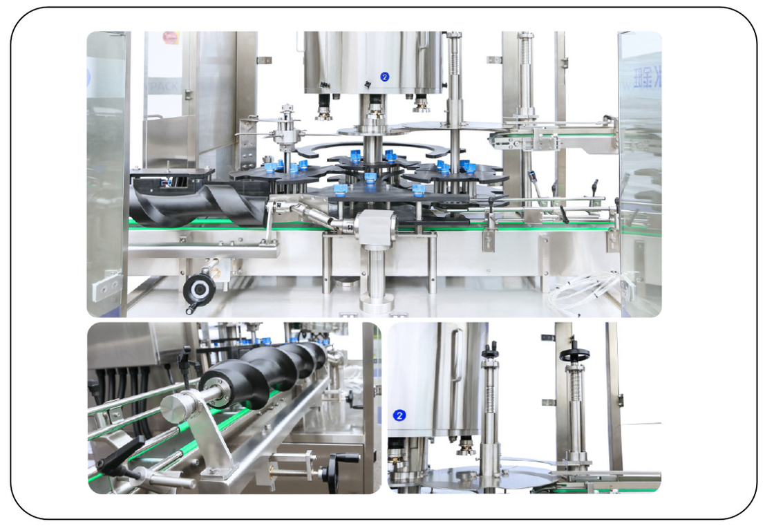 PLC điều khiển Rotary tự động vít máy nắp 8 đầu 50ML-1000ML Max 9000 BPH