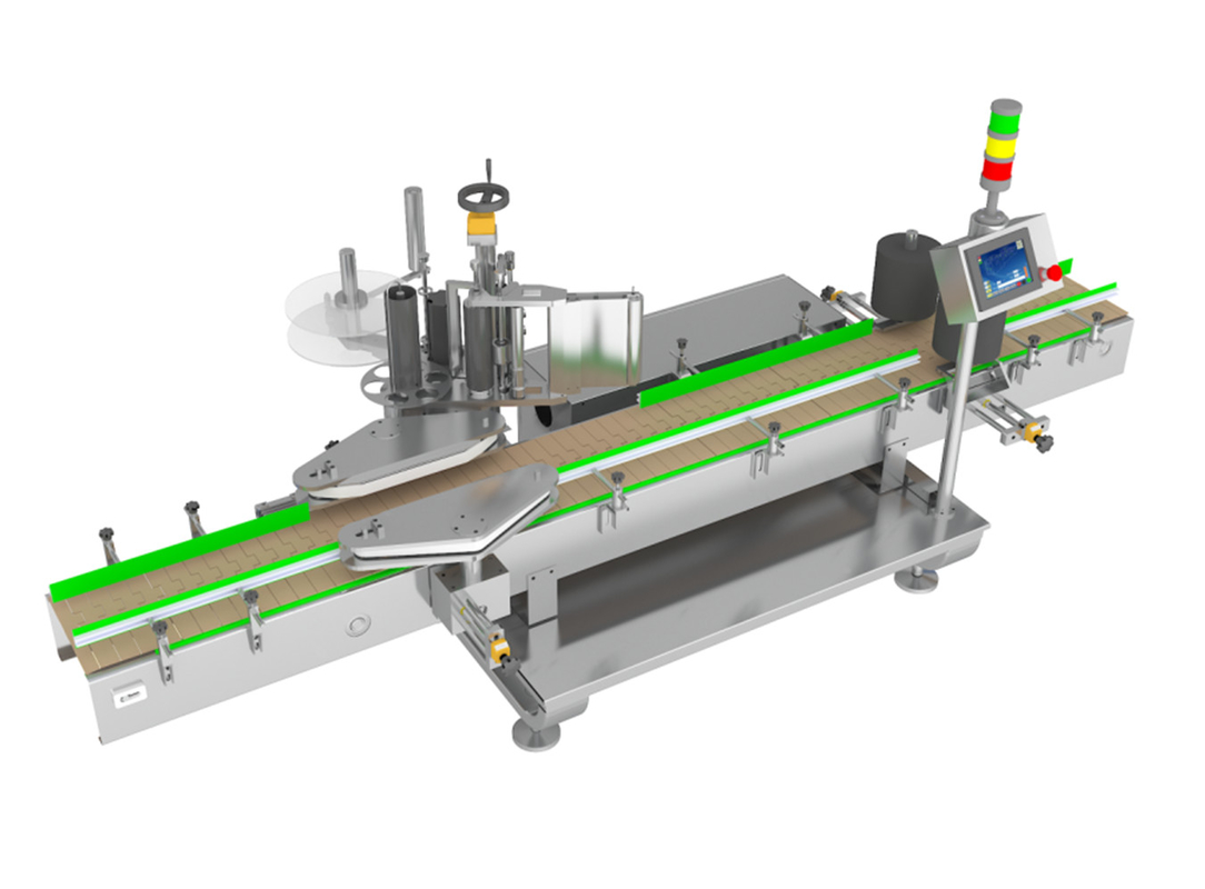 Square And Flat Bottles TN-200LDS Single Side Self Adhesive Labeling Machine 5-30L