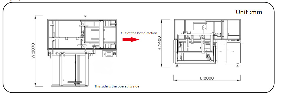 Tự động Carton Erector Machine Left In Right Out Open Carton cho ngành công nghiệp nông hóa