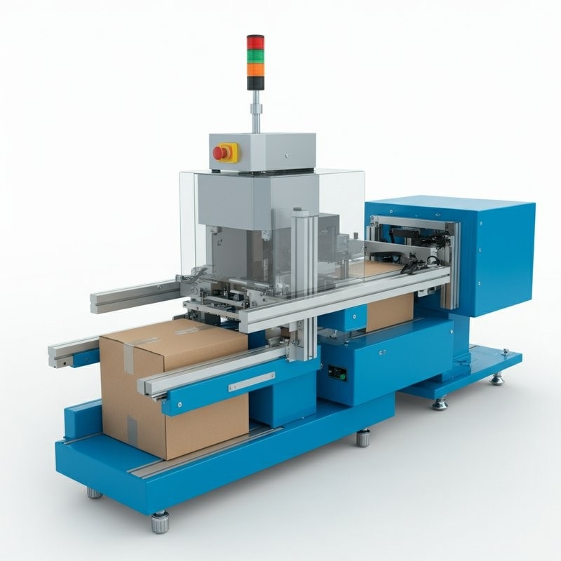 Tự động Carton Erector Machine Left In Right Out Open Carton cho ngành công nghiệp nông hóa