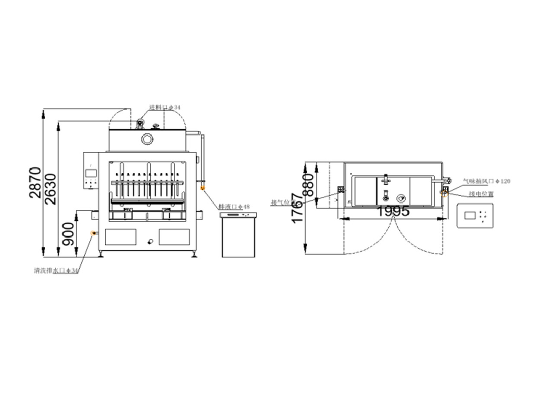 CDP-12E Máy điền máy tính vi mô tích hợp dễ dàng vào dây chuyền sản xuất cho bao bì chất lỏng hóa học liền mạch