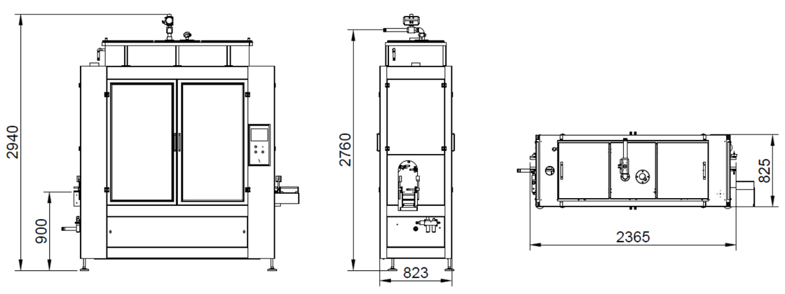 Máy chiết rót vi điều khiển điều khiển PLC với phản hồi trọng lượng bằng cân điện tử và khung thép không gỉ 304