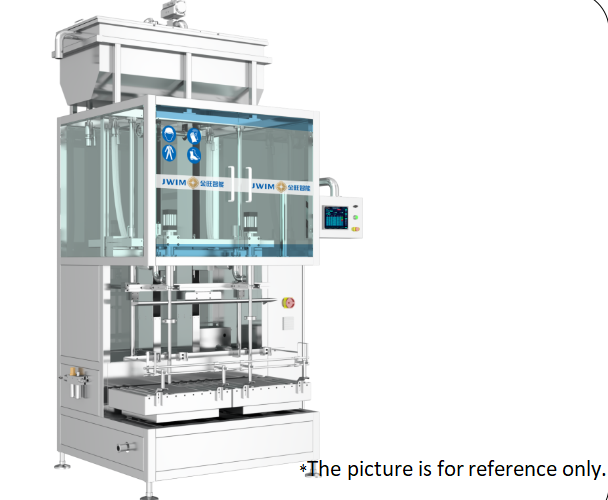 Máy nạp thuốc trừ sâu được trang bị hệ thống cân METTLER TOLEDO và các thành phần điện Schneider để vận hành