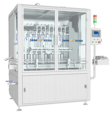 Máy chiết rót pít tông khung SS304 8 đầu 80ml-1L với hệ thống điều khiển Schneider